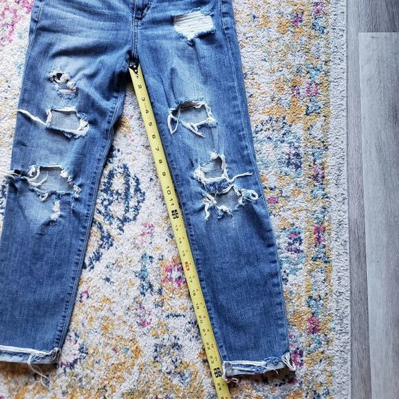 JOE'S Boyfriend Slim Crop Ripped Distressed Jeans in Kency Size 24 - Picture 12 of 15